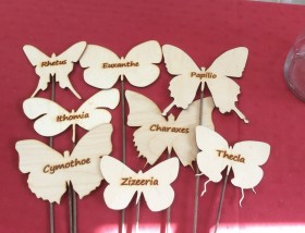 8 butterfly table markers